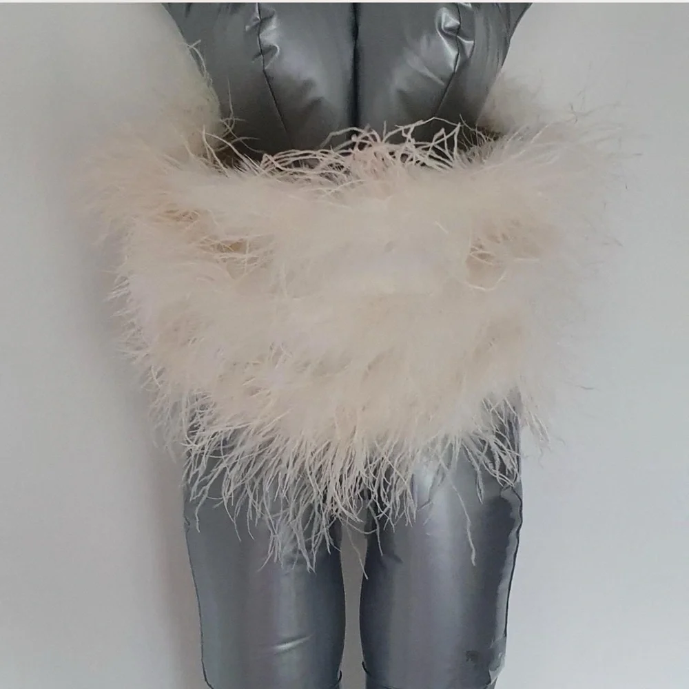 Karen Millen Bardot feather crop top - Picture 4 of 7
